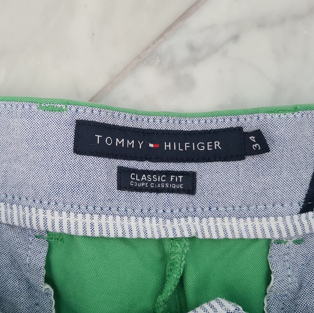 Tommy Hilfiger Classic Fit Chino Shorts Green 34 - Picture 3 of 3
